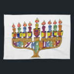 Lycklig Hanukkah Dreidels Menorah Kökshandduk<br><div class="desc">Du visar Lee Hiller Design Collection. Apparatur,  gåvor och samlarföremål Lee Hiller Photography eller Digital Art Collection. Du kan visa hennes naturfotografi på http://HikeOurPlanet.com/ och följa hennes vandrande blogg i Hett Vår nationalpark.</div>