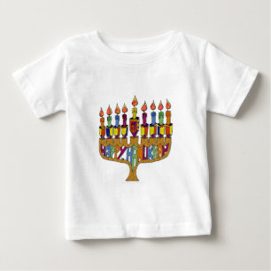 Lycklig Hanukkah Dreidels Menorah Tröja