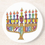 Lycklig Hanukkah Dreidels Menorah Underlägg Sandsten<br><div class="desc">Du visar Lee Hiller Design Collection. Apparatur,  gåvor och samlarföremål Lee Hiller Photography eller Digital Art Collection. Du kan visa hennes naturfotografi på http://HikeOurPlanet.com/ och följa hennes vandrande blogg i Hett Vår nationalpark.</div>