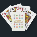 Lycklig Hanukkah Dreidels och Stars Casinokort<br><div class="desc">En roligt och en festlig Hanukkah-design med färgfulla drömmar och stjärnor. Ett modernt,  icke-traditionellt,  designat och mönster med stiliserade drömmar och stjärnor av David-geometriska former.</div>