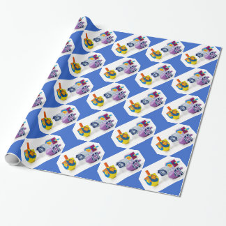 Lycklig Hanukkah Dreidls Gift Wrap Presentpapper