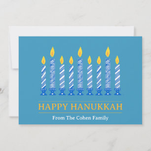 Lycklig Hanukkah   Enkel Elegant Hälsning Julkort