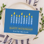 Lycklig Hanukkah | Enkel Elegant Hälsning Julkort<br><div class="desc">Lycklig Hanukkah | Enkel Elegant Hälsning</div>