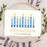 Lycklig Hanukkah | Enkel Elegant Hälsning Julkort<br><div class="desc">Lycklig Hanukkah | Enkel Elegant Hälsning</div>