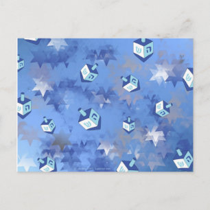 Lycklig Hanukkah Falling Star och Dreidels Helg Vykort