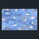 Lycklig Hanukkah Falling Star och Dreidels Rektangulärt Klistermärke<br><div class="desc">Du visar Lee Hiller Design Collection. Apparatur,  gåvor och samlarföremål Lee Hiller Photography eller Digital Art Collection. Du kan visa hennes naturfotografi på http://HikeOurPlanet.com/ och följa hennes vandrande blogg i Hett Vår nationalpark.</div>