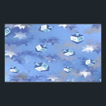 Lycklig Hanukkah Falling Stars and Dreidels Rektangulärt Klistermärke<br><div class="desc">Du visar Lee Hiller Design Collection. Apparatur,  gåvor och samlarföremål Lee Hiller Photography eller Digital Art Collection. Du kan visa hennes naturfotografi på http://HikeOurPlanet.com/ och följa hennes vandrande blogg i Hett Vår nationalpark.</div>