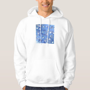Lycklig Hanukkah Falling Stars and Dreidels Sweatshirt