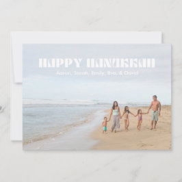 Lycklig Hanukkah Family Photo Star från David Möns Julkort