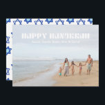 Lycklig Hanukkah Family Photo Star från David Möns Julkort<br><div class="desc">Lycklig Hanukah Family Photo Star of David Mönster Helgdag Card</div>
