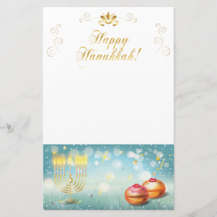 Lycklig Hanukkah Festival festive dekoration Brevpapper