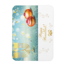 Lycklig Hanukkah Festival festive dekoration Magnet