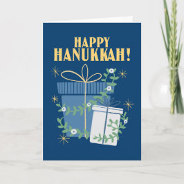Lycklig Hanukkah-festival för ljusgåvor Helgkort