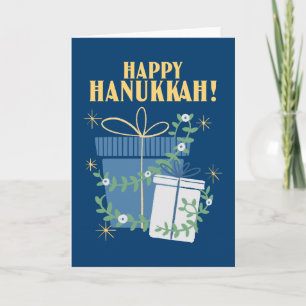 Lycklig Hanukkah-festival för ljusgåvor Helgkort