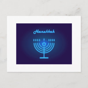 Lycklig Hanukkah-festivalen i Ljus, Menorah-Logoty Vykort