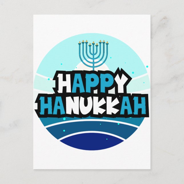 Lycklig Hanukkah - festivalen i Ljus Vykort (Framsida)