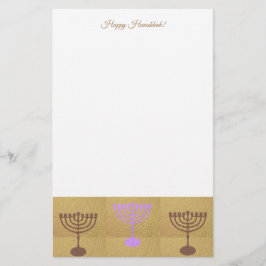 Lycklig Hanukkah-festivalen i Party, ljus Beval Brevpapper