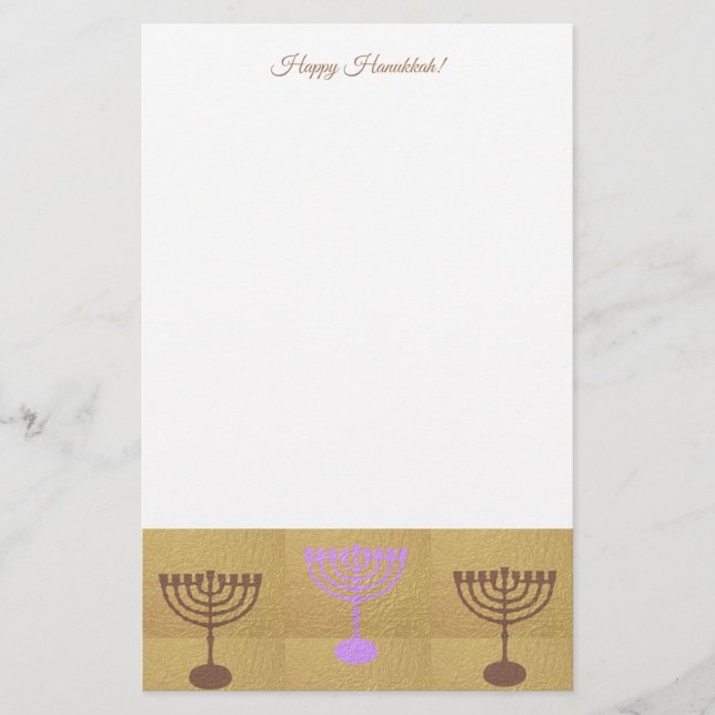 Lycklig Hanukkah-festivalen i Party, ljus Beval Brevpapper (Framsida)