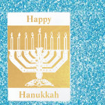 Lycklig Hanukkah Folierat Kort<br><div class="desc">. - Vi firar åtta dagar och åtta nätter på festivalen i Ljus med Hanukkah-kort och -gåvor. Ljus festival är här. Ljusa menoran,  spela med drömmaren och festen på latkes och sufganiyots. Fira Hanukkahs anda med vänner,  familj och nära och kära genom att önska dem Lycklig Hanukkah.</div>