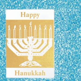 Lycklig Hanukkah Folierat Kort