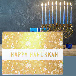 Lycklig Hanukkah Folierat Kort