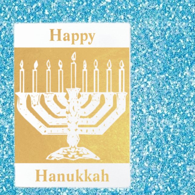 Lycklig Hanukkah Folierat Kort (Skapare uppladdad)