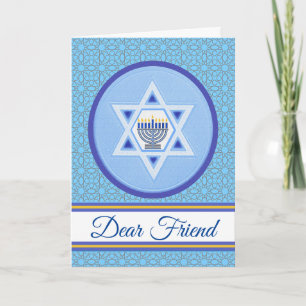 Lycklig Hanukkah för en Bäste vän Lägg till Namn Kort