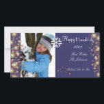 Lycklig Hanukkah, fotokort av champagnebubblor Julkort<br><div class="desc">Fotokort för Lycklig Hanukkah.    Copyright © 2010 PixDezines.com och PixDezines på zazzle.com</div>
