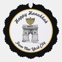 Lycklig Hanukkah från NYC Menorah Washington Squar