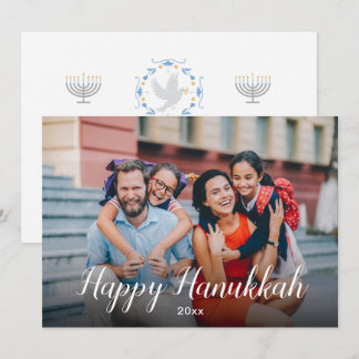 Lycklig Hanukkah fredligt, glädjande och modernt f Julkort