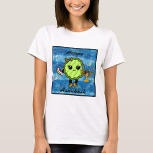 Lycklig Hanukkah Funny Helgdag Pickle T Shirt
