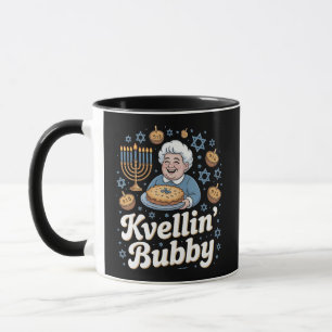 Lycklig Hanukkah Funny judisk Helgdag Kvellin Bubb Mugg
