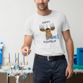 Lycklig Hanukkah Funny Menorah T Shirt