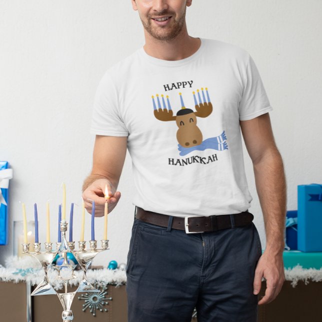 Lycklig Hanukkah Funny Menorah T Shirt (Skapare uppladdad)