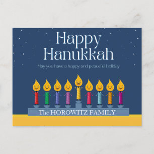 Lycklig Hanukkah Funny Vykort