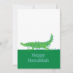 Lycklig Hanukkah Gator Julkort