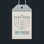 Lycklig Hanukkah Gift Märkre Presentetikett<br><div class="desc">Lycklig Hanukkah Gift Märkre - Att presentera en vacker märkre i en digital skrapbook stil. Färgning av grått,  grädde och blåfärgade nyanser,  med stjärnor,  firande av Hanukkahs judiska festival.</div>