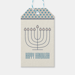 Lycklig Hanukkah Gift Märkre Presentetikett