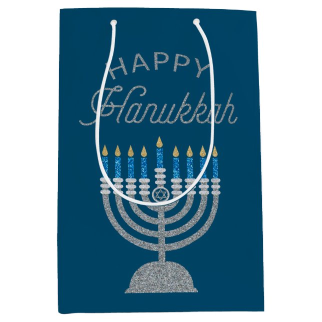 Lycklig Hanukkah Glitter (Framsidan)