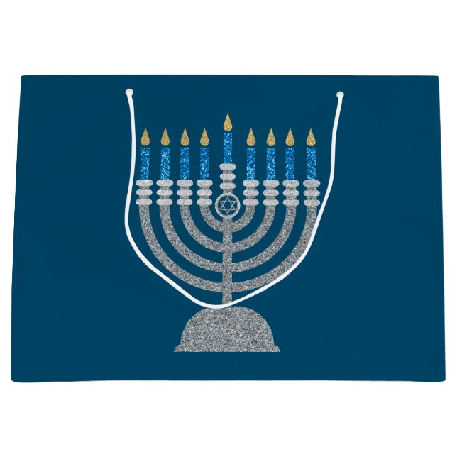 Lycklig Hanukkah Glitter (Framsidan)