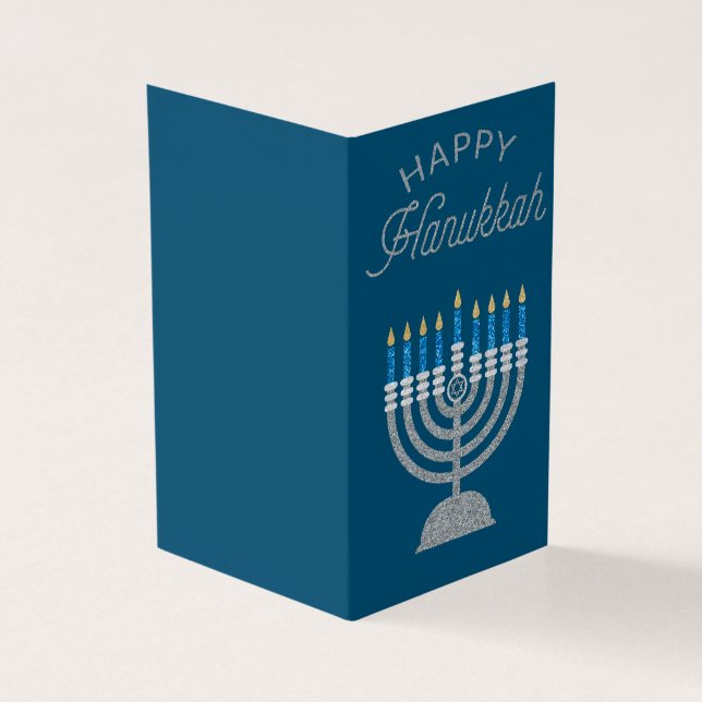 Lycklig Hanukkah Glitter-kort 25-pack Kort (Utsida)