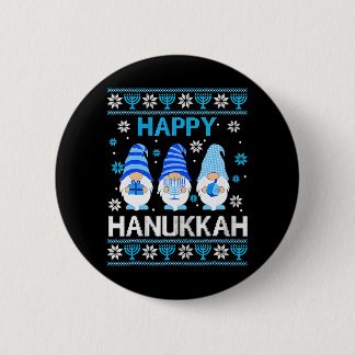Lycklig Hanukkah Gnome Gnomies Menorah Ugly Knapp