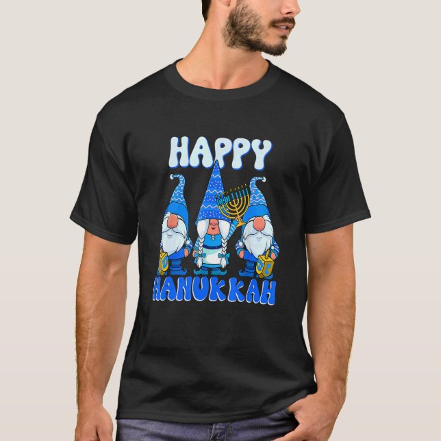 Lycklig Hanukkah Gnomes Jewish Gnome Chanukah T Shirt (Framsida)