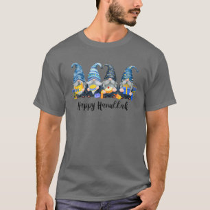 Lycklig Hanukkah Gnomes Menorah Dreidel Cute Gnome T Shirt