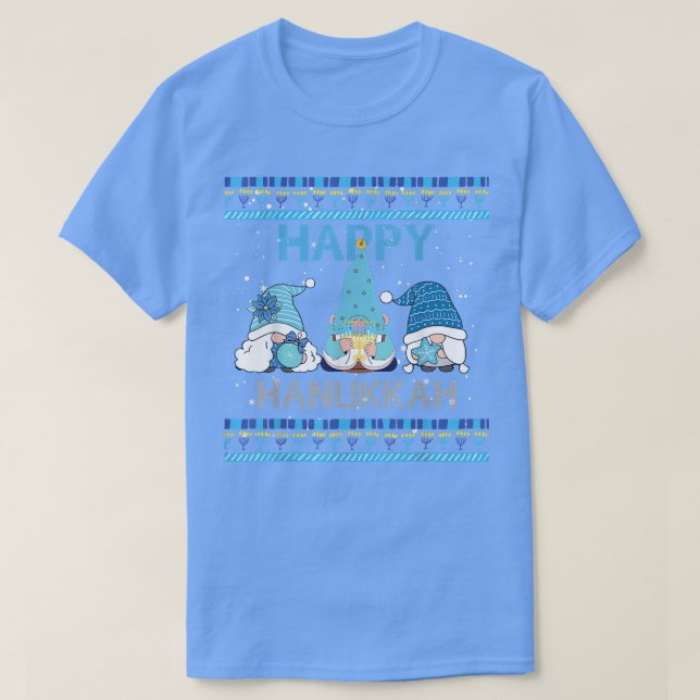 Lycklig Hanukkah Gnomes Menorah Hanukkah Jewish Ho T Shirt (Design framsida)