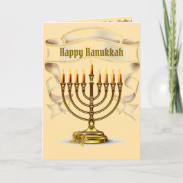 Lycklig Hanukkah Greeting Card Tack Kort