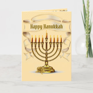 Lycklig Hanukkah Greeting Card Tack Kort