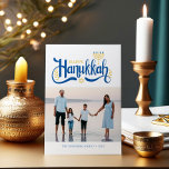 ’Lycklig Hanukkah’ Guld Menorah Julkort<br><div class="desc">"Lycklig Hanukkah" Guld Menorah-design.</div>