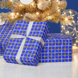 Lycklig Hanukkah Guld och Silver Laced Presentpapper