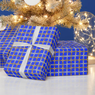 Lycklig Hanukkah Guld och Silver Laced Presentpapper